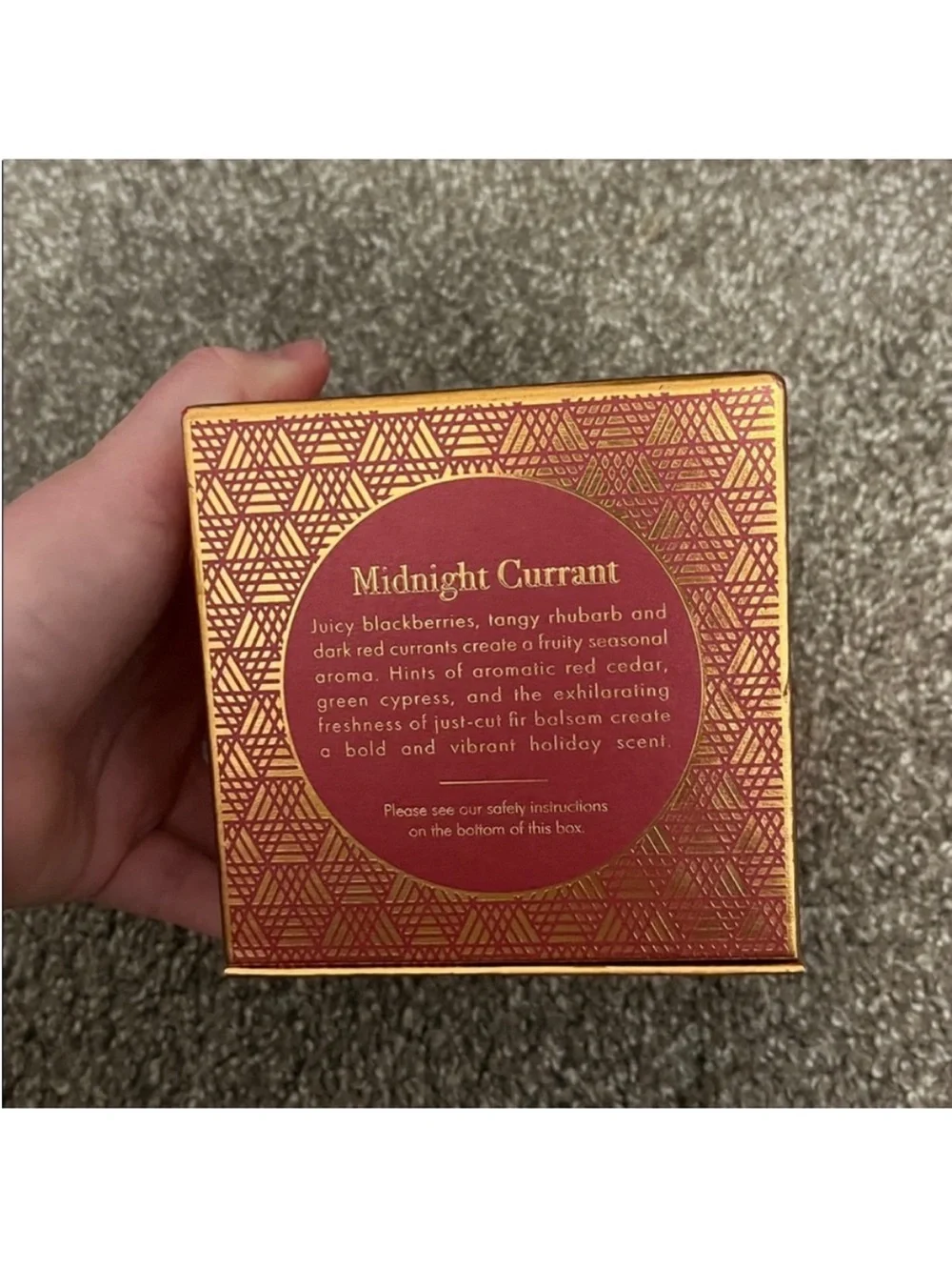 LAFCO Midnight Currant Candle in Red and Gold Box